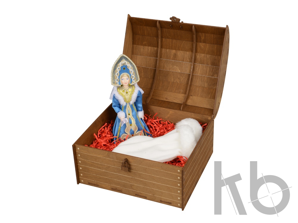 Подарочный набор «Новогоднее настроение»: кукла-снегурочка, варежки