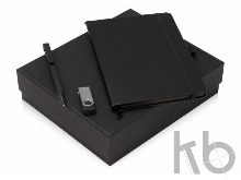 Подарочный набор «Q-edge» с флешкой, ручкой-подставкой и блокнотом А5