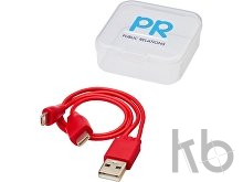 Двусторонний кабель для зарядки Ario «3-в-1» в тканевой оплетке