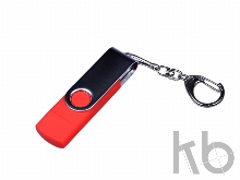 USB 2.0/micro USB/Type-C- флешка на 16 Гб c поворотным механизмом