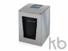 Стеклянный стакан с силиконовой крышкой и манжетой «Monday»