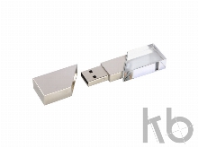 USB 2.0- флешка на 2 Гб кристалл в металле