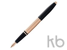 Ручка перьевая «Calais Brushed Rose Gold Plate and Black Lacquer», перо M