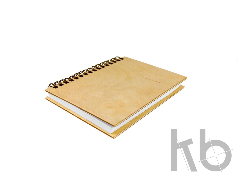 Блокнот А6 из Березы на пружине