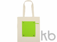 Складная хлопковая сумка для шопинга «Gross» с карманом, 180 г/м2