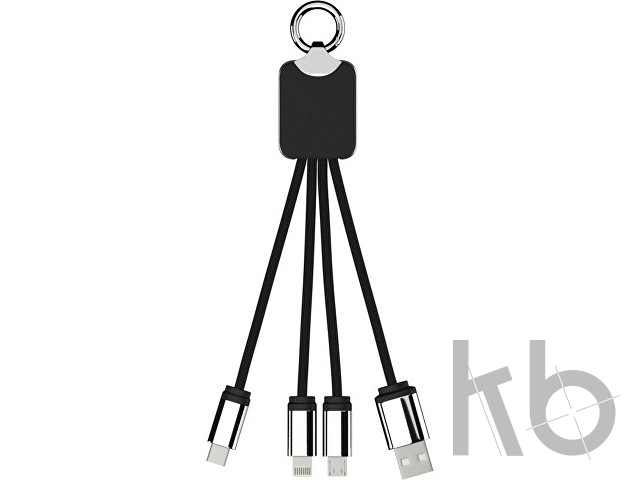 Кабель 3 в 1 с брелоком и подсветкой
