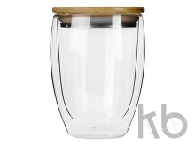 Стакан с двойными стенками и бамбуковой крышкой «Valday»