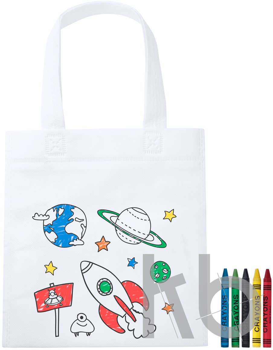 colouring shopping bag