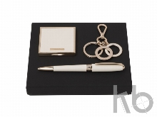 Подарочный набор: зеркало складное, брелок, ручка шариковая