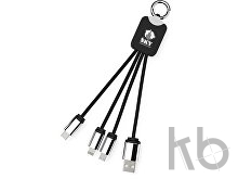 Кабель 3 в 1 с брелоком и подсветкой