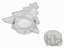 Подсвечник стеклянный со свечой