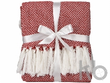 Плед акриловый с белой бахромой «Tassel»