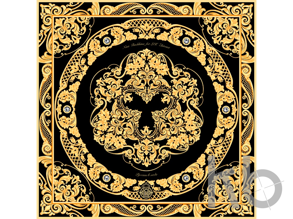 Платок «Златоустовская гравюра»