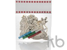 colouring Christmas tree ornaments, 3 pcs
