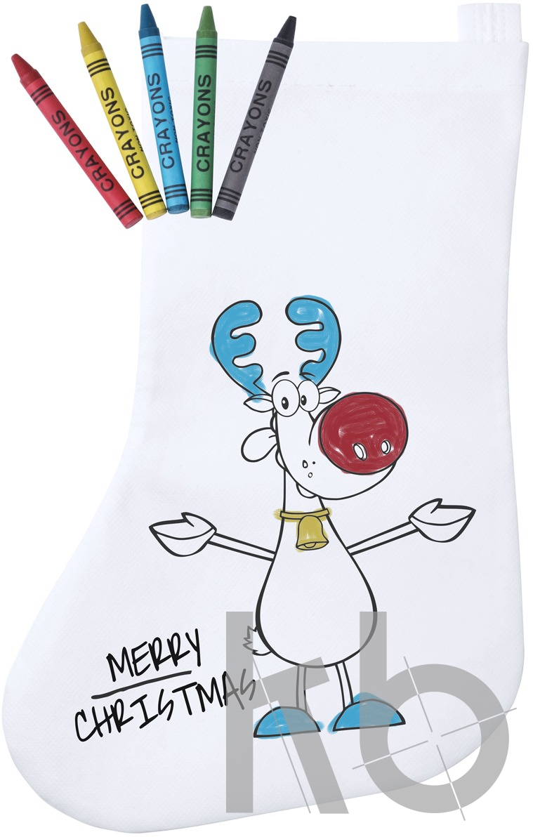 colouring Christmas stocking