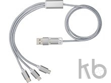 Универсальный зарядный кабель 3-в-1 с двойным входом