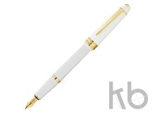 Ручка перьевая «Bailey Light Polished White Resin and Gold Tone», перо F