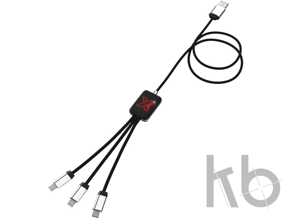 Кабель 3 в 1 с подсветкой