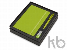 Подарочный набор Vision Pro Plus soft-touch с флешкой, ручкой и блокнотом А5