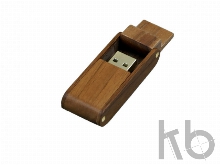 USB 2.0- флешка на 32 Гб прямоугольной формы с раскладным корпусом