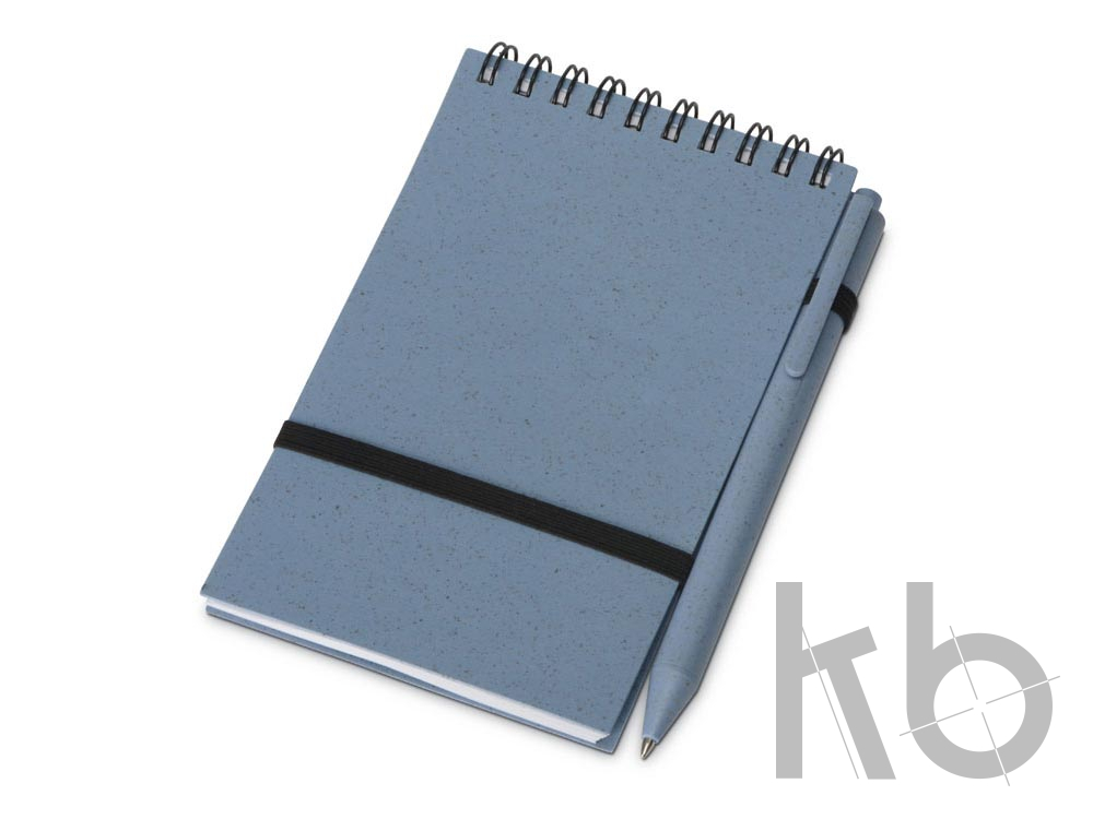 Блокнот «Toledo S» с шариковой ручкой из пшеницы и пластика