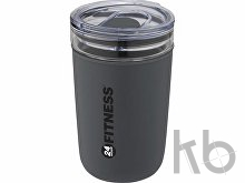 Стеклянная кружка «Bello» с внешней стенкой из переработанного пластика