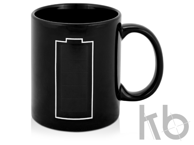 Кружка на 320 мл,  черный Кружка «Зарядка»