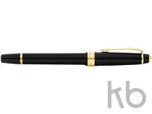 Ручка перьевая «Bailey Ligh Polished Black Resin and Gold Tone», перо F