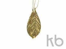 Новогодняя подвеска «Золотой лист»