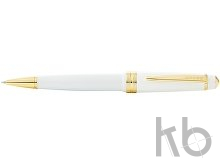 Ручка пластиковая шариковая «Bailey Light Polished White Resin and Gold Tone»