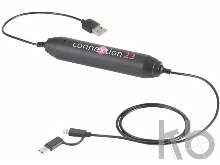 Портативное зарядное устройство, 2000 mAh/кабель 3 в 1