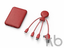 Портативное зарядное устройство «BioPack» c кабелем «Mr. Bio», 5000 mAh